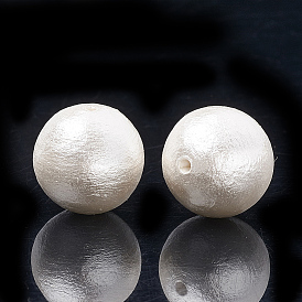 Compressed Cotton Pearl Beads, Eco-Friendly, Dyed, Round