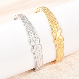 304 женские шарнирные браслеты из нержавеющей стали, X форму