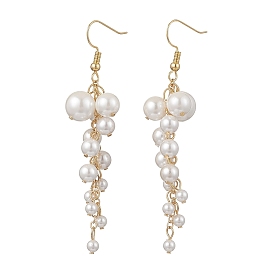 Круглые серьги с подвесками из ракушек и жемчуга, с фурнитурой для сережек из латуни и нержавеющей стали