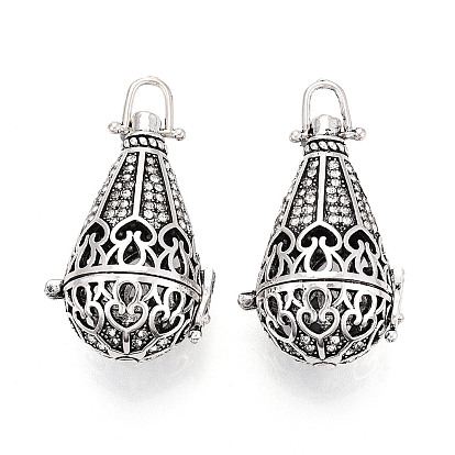 Подвески из латуни, без никеля , для ожерелья, со стразами, капля