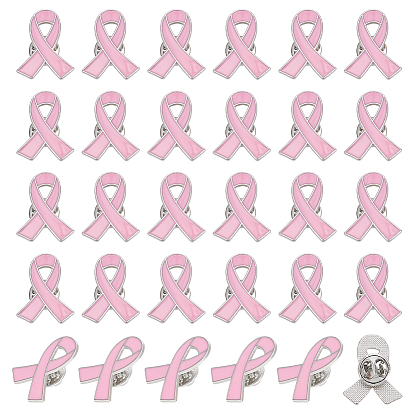 30 шт. эмалевые значки на ленте с информацией о СПИДе/раке груди, значок из платинового сплава для рюкзака