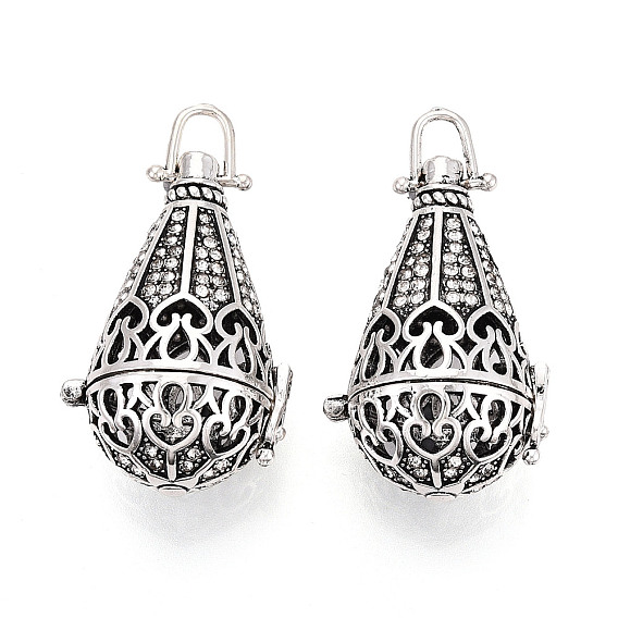 Подвески из латуни, без никеля , для ожерелья, со стразами, капля