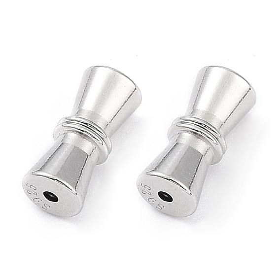 925 стерлингового серебра винтовые застежками, застежки, баррель