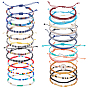 24шт. 1плетеные браслеты из шнура и плетеные браслеты из стеклянного бисера