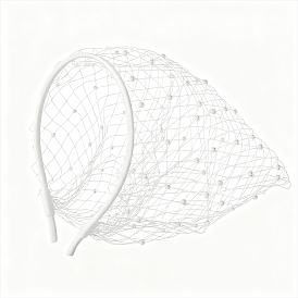 1Повязки для волос из сетчатой ткани, со стразами, аксессуары для волос для женщин и девушек