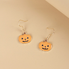 Cartoon Halloween Pumpkin Earrings - Creative Fashion Accessories, Personality.