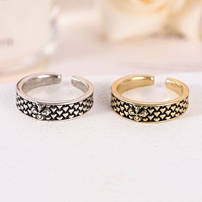 Anillos abiertos de puños de latón, cruzar