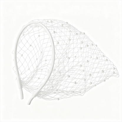 1Повязки для волос из сетчатой ткани, со стразами, аксессуары для волос для женщин и девушек