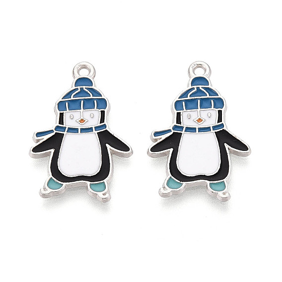 Подвески в виде пингвинов из эмалированного сплава с покрытием для стеллажей, без кадмия, без никеля и без свинца, платина