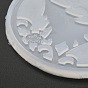 Christmas Coaster Food Grade Silicone Molds, Resin Casting Molds, For UV Resin, Epoxy Resin Craft Making, Round with Christmas Tree