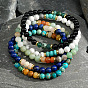 Богемные браслеты из натуральных драгоценных камней с бусинами