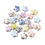 Handmade Porcelain Beads, Star, Bright Glazed Porcelain