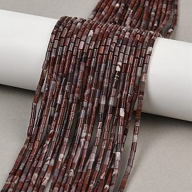 Натуральная красная радуга бусины из яшмы, колонка