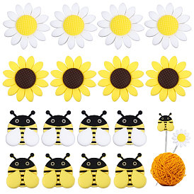 16шт 4 стиль силиконовые бусины, изготовление ожерелий и браслетов своими руками, пчелы/подсолнечник