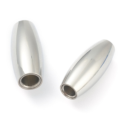 304 Stainless Steel Magnetic Clasps with Glue-in Ends, Column