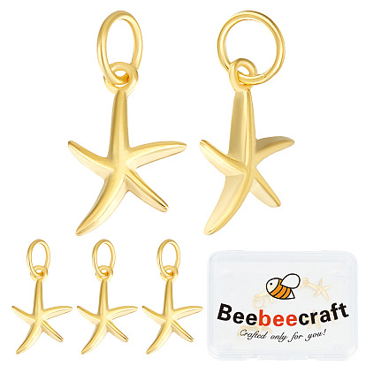 5 шт. 925 подвески из стерлингового серебра, амулеты с морскими звездами/морскими звездами, со штампом s925 и открытыми кольцами для прыжков