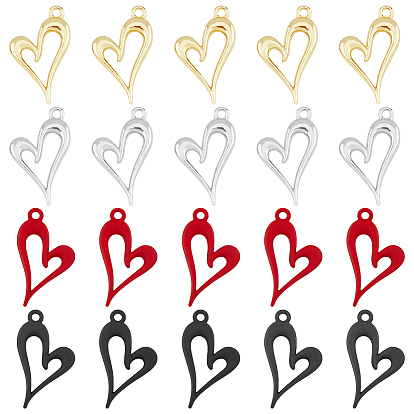 32шт 4 цвета сплава подвески, сердце