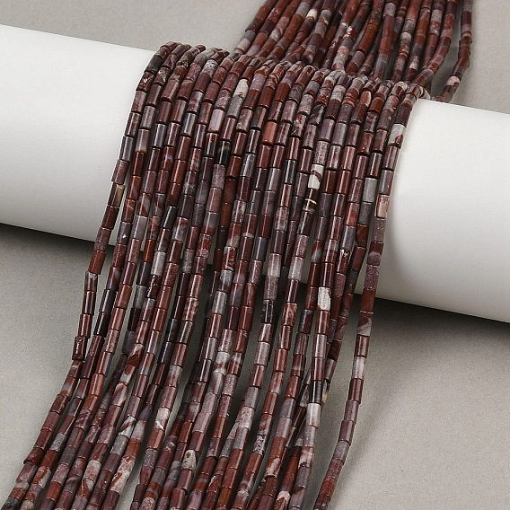 Натуральная красная радуга бусины из яшмы, колонка