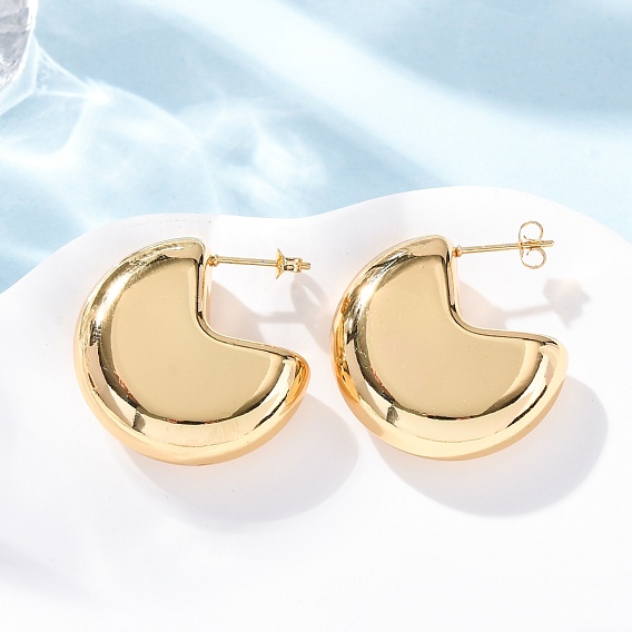 Плоские круглые 304 из нержавеющей стали серьги стержня