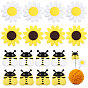 16шт 4 стиль силиконовые бусины, изготовление ожерелий и браслетов своими руками, пчелы/подсолнечник