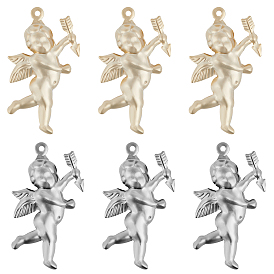 28 шт. 2 цвета ко дню святого валентина 304 подвески из нержавеющей стали, амур / херувим