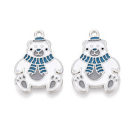 Подвески в виде медведей из эмалированного сплава с гальваническим покрытием, без кадмия, без никеля и без свинца, платина