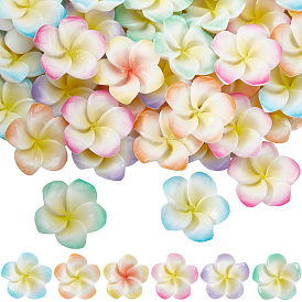 Undurchsichtige Decoden-Cabochons aus Harz, Frangipani-Blume