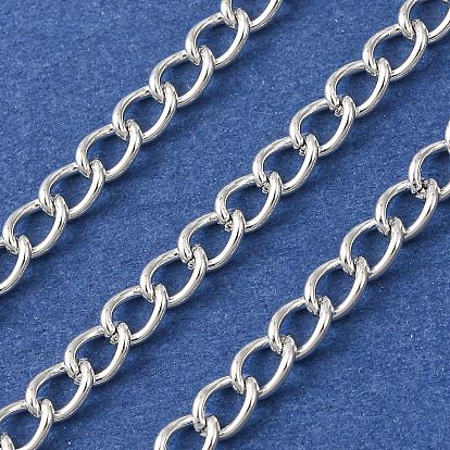 304 Stainless Steel Curb Chains, Unwelded, with Spool