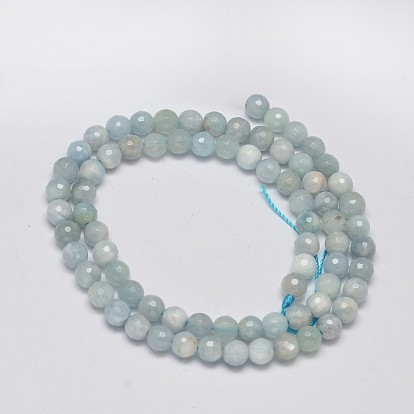Qualité facettes rondes ab turquoises naturelle brins de perles