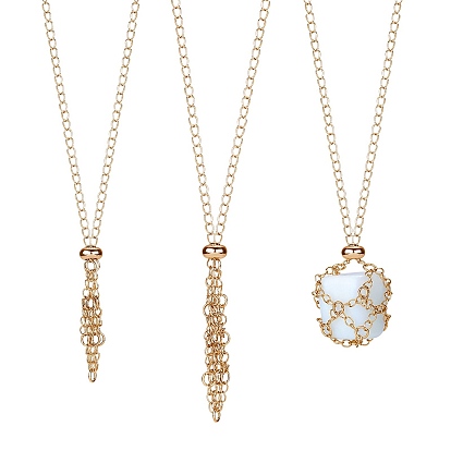 2 шт. 2 стильный латунный плетеный мешочек в стиле макраме, пустой держатель для камня для изготовления подвесок, ожерелий, с 304 направляющими шариками из нержавеющей стали, сеть колье