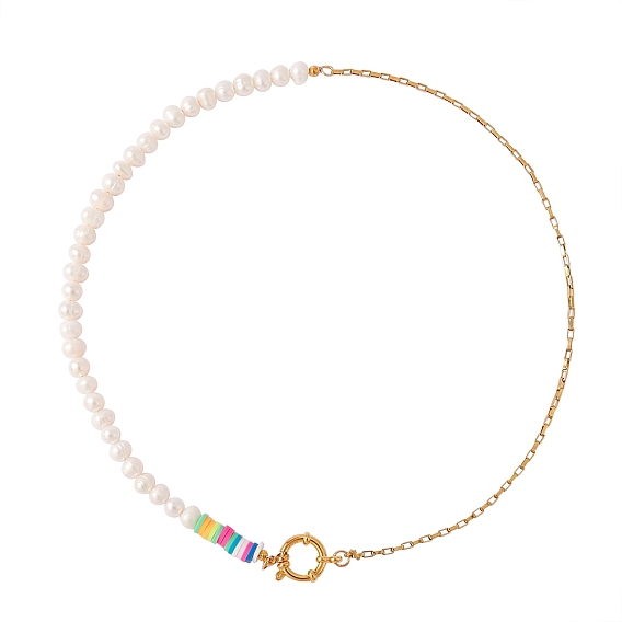 Винтажное ожерелье из бисера из натурального жемчуга для девочек и женщин, 304 ожерелье-цепочка из нержавеющей стали в венецианском стиле.