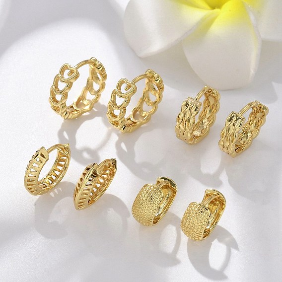 Латунные серьги обруча, стойки покрытие, долговечный, без свинца и без кадмия