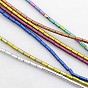 Electroplate Non-magnetic Synthetic Hematite Beads Strands, Column, 3x1mm, Hole: 0.5mm, about 135pcs/strand, 15.7 inch