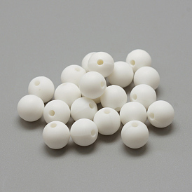 Food Grade Eco-Friendly Silicone Focal Beads, Round