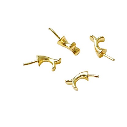 Brass Head Pins, Fishtail/Scorpion Tail, for Baroque Pearl Making