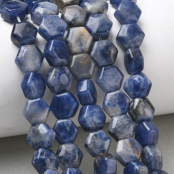 Природный содалит бисер нитей, шестиугольник