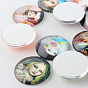 Girl Printed Glass Cabochons, Half Round/Dome