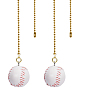 Plastic Pendant Decoration, with Brass Ball Chain, Baseball