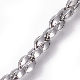 304 Stainless Steel Oval Link Chains, Unwelded