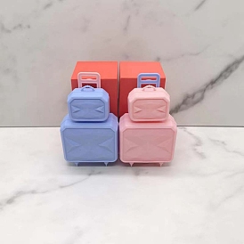 Mini maletas de plástico, Accesorios de decoración para casas de muñecas en miniatura.