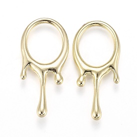 Alloy Jewelry Linking Rings, Round with Teardrop