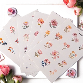 Серьги из полимерной глины с цветочным узором бумага для переноса воды, украшение подвески из глины, водорастворимые наклейки