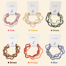 Candy-colored hair tie for girls with Morandi color and wavy hair.