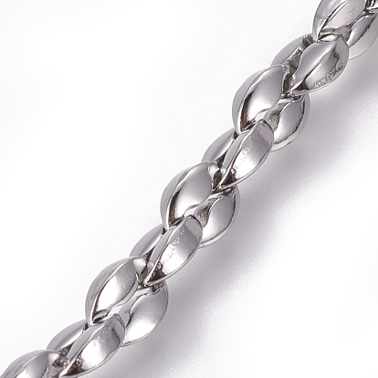 304 Stainless Steel Oval Link Chains, Unwelded