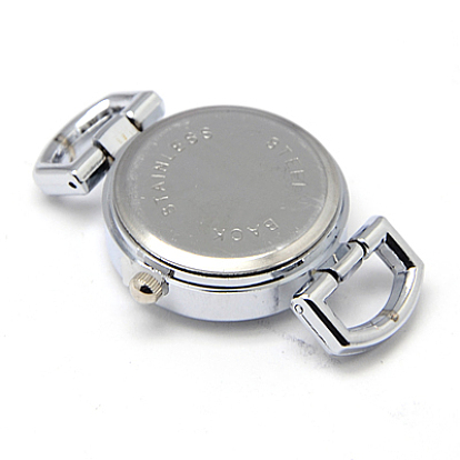 Alloy Watch Face Watch Head Watch Components, Flat Round