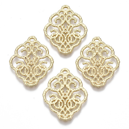 Alloy Filigree Joiners Links, Flower