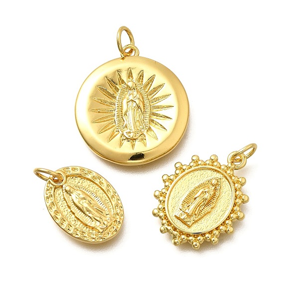 Латунные подвески Девы Марии, с целью перехода в кольце, без кадмия и без свинца, долговечный, реальный 18 k позолоченный, стойки покрытие