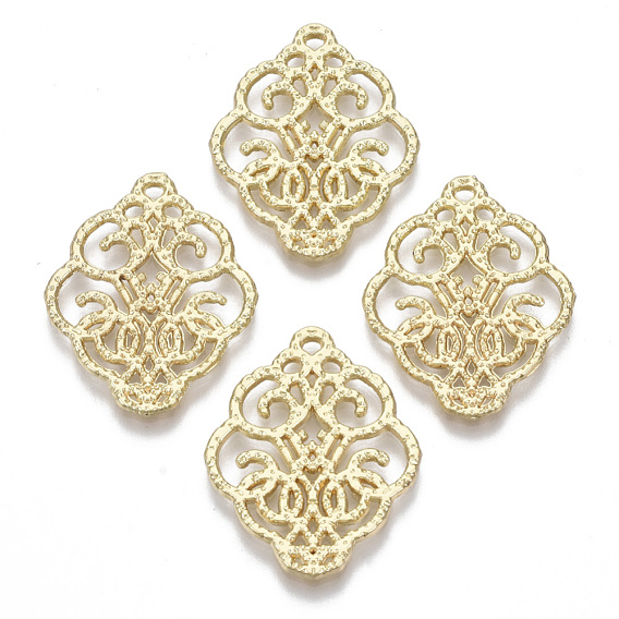 Alloy Filigree Joiners Links, Flower
