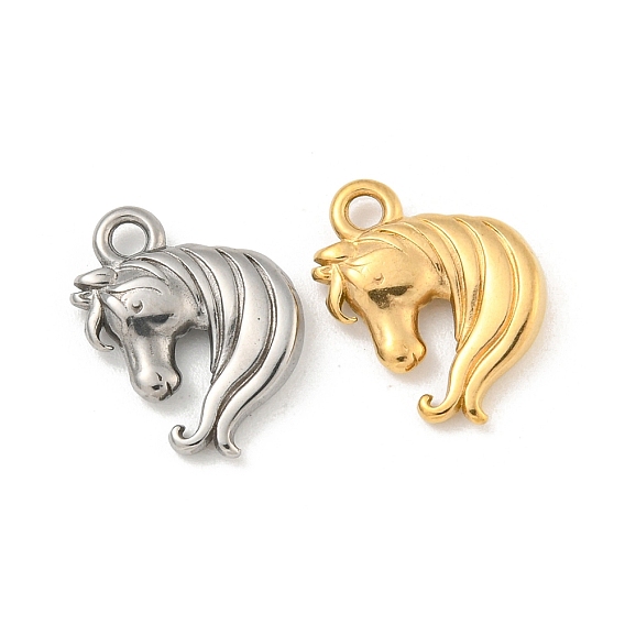 Ионное покрытие (ip) 304 брелоки из нержавеющей стали, подвеска в виде лошадиной головы