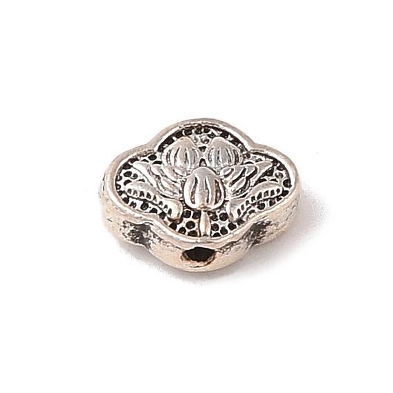 Сплавочные овальные бусины тибетского стиля , без кадмия и без свинца, лотос